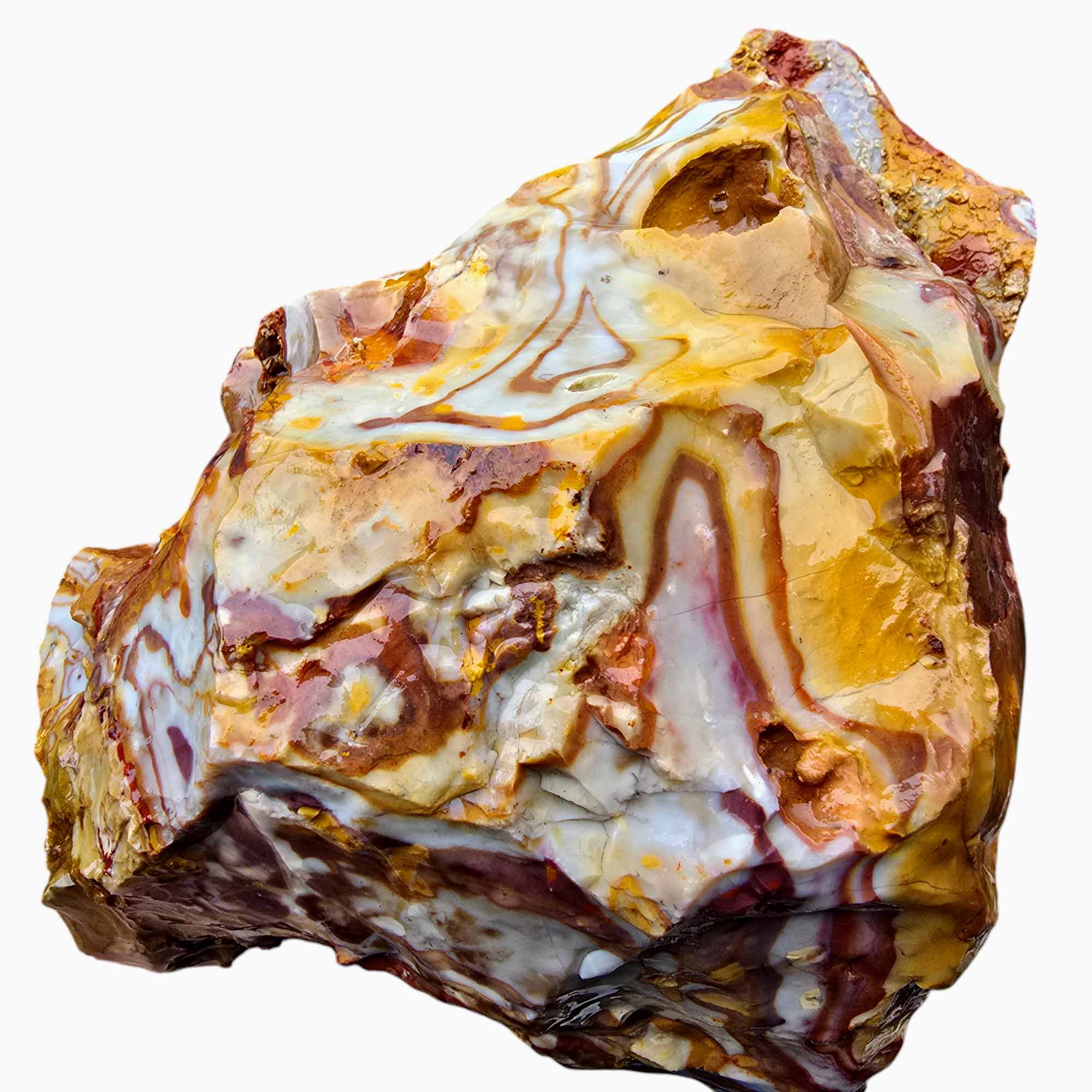 Rooster Tail Rhyolite Lapidary Cutting Rough Chunk