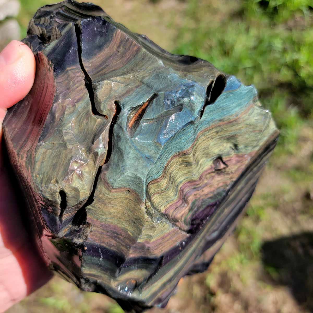 Highgrade Mexican Velvet Obsidian Rough Chunk!