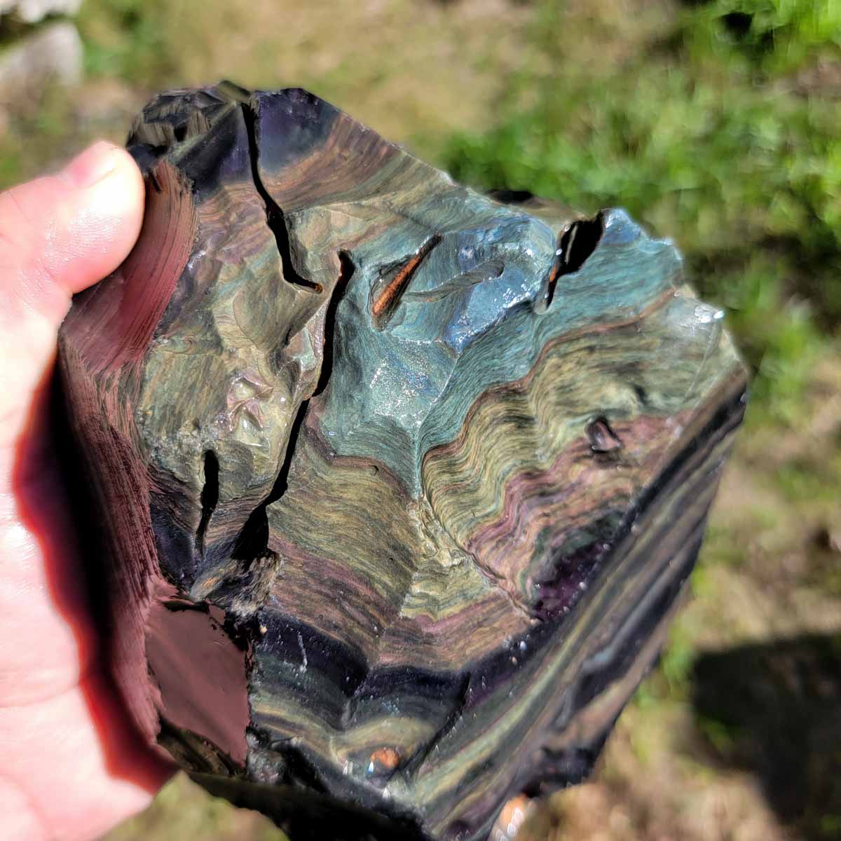 Highgrade Mexican Velvet Obsidian Rough Chunk!