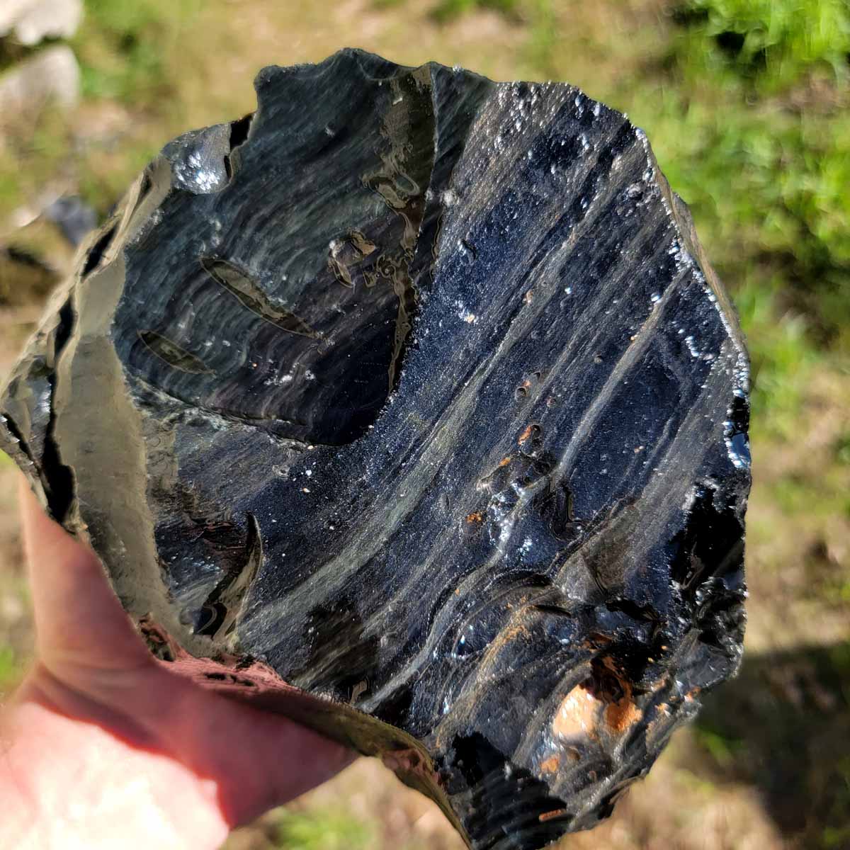 Highgrade Mexican Velvet Obsidian Rough Chunk!