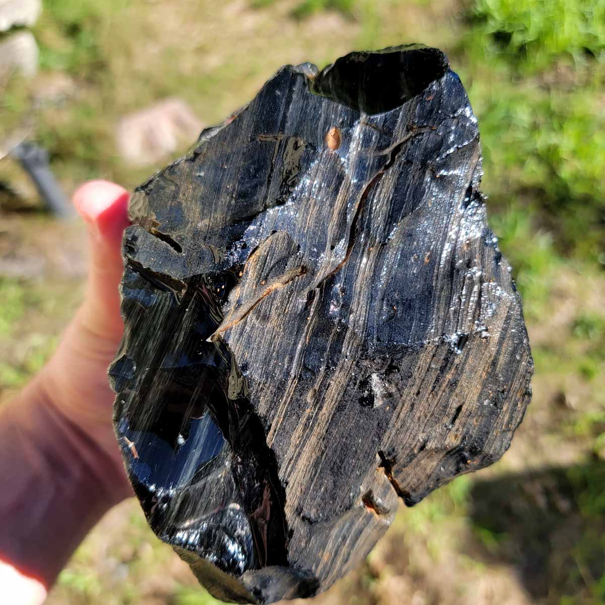 Highgrade Mexican Velvet Obsidian Rough Chunk!