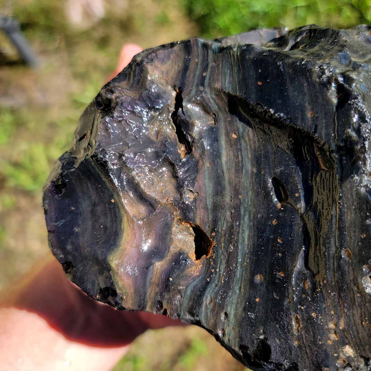 Highgrade Mexican Velvet Obsidian Rough Chunk!