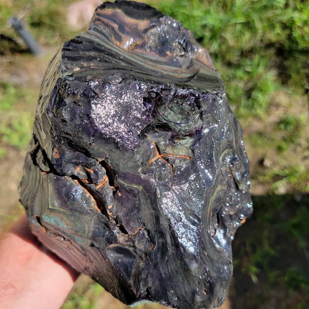 Highgrade Mexican Velvet Obsidian Rough Chunk!