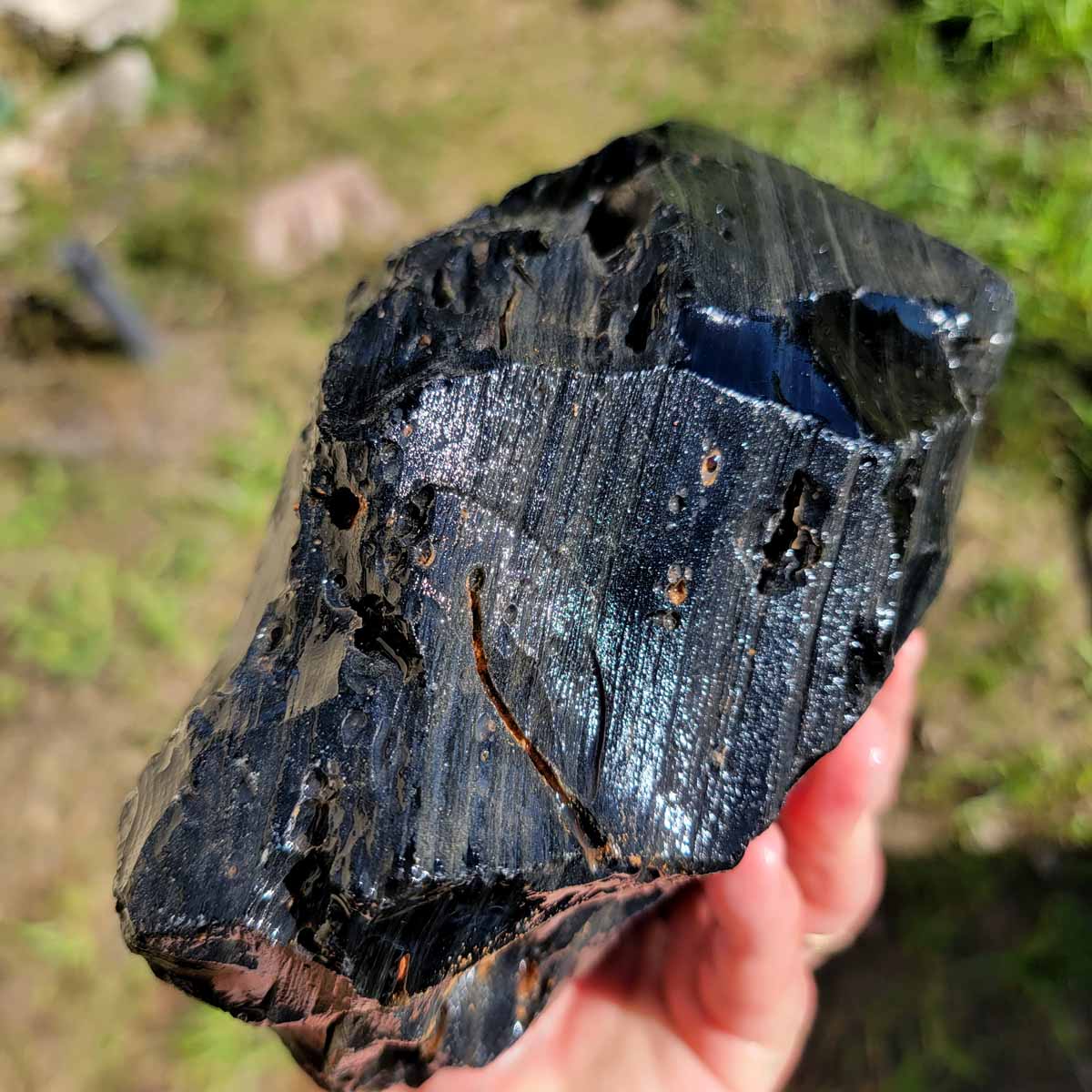 Highgrade Mexican Velvet Obsidian Rough Chunk!