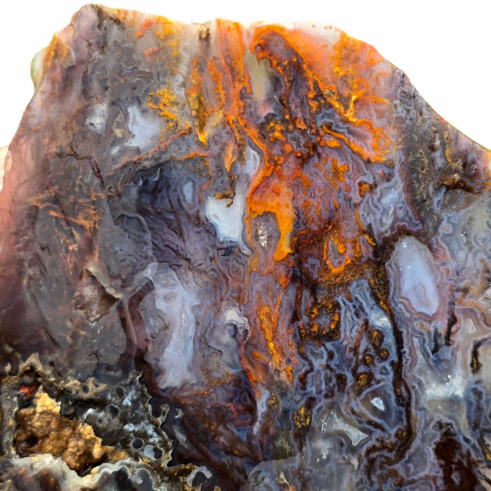 San Carlos Agate Slab Lapidary Stone Slice Cut Rock