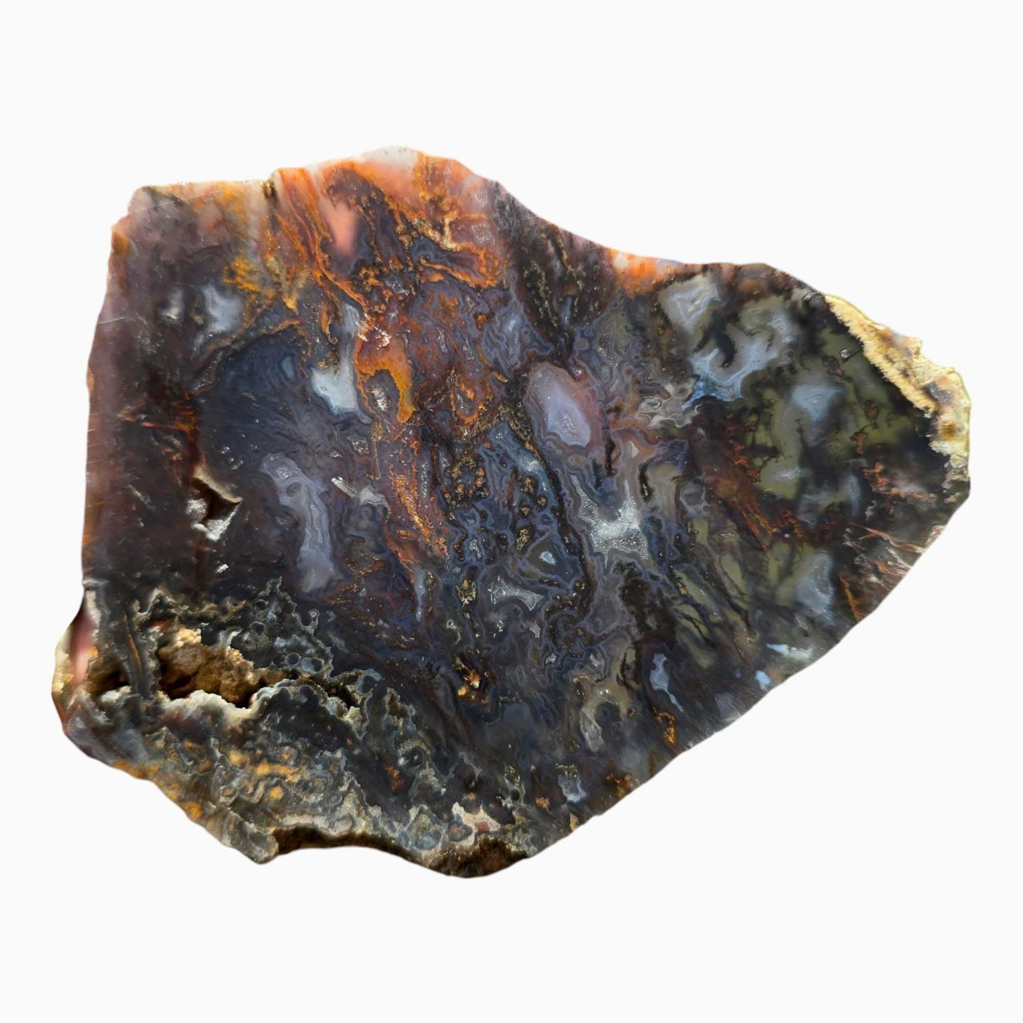 San Carlos Agate Slab Lapidary Stone Slice Cut Rock