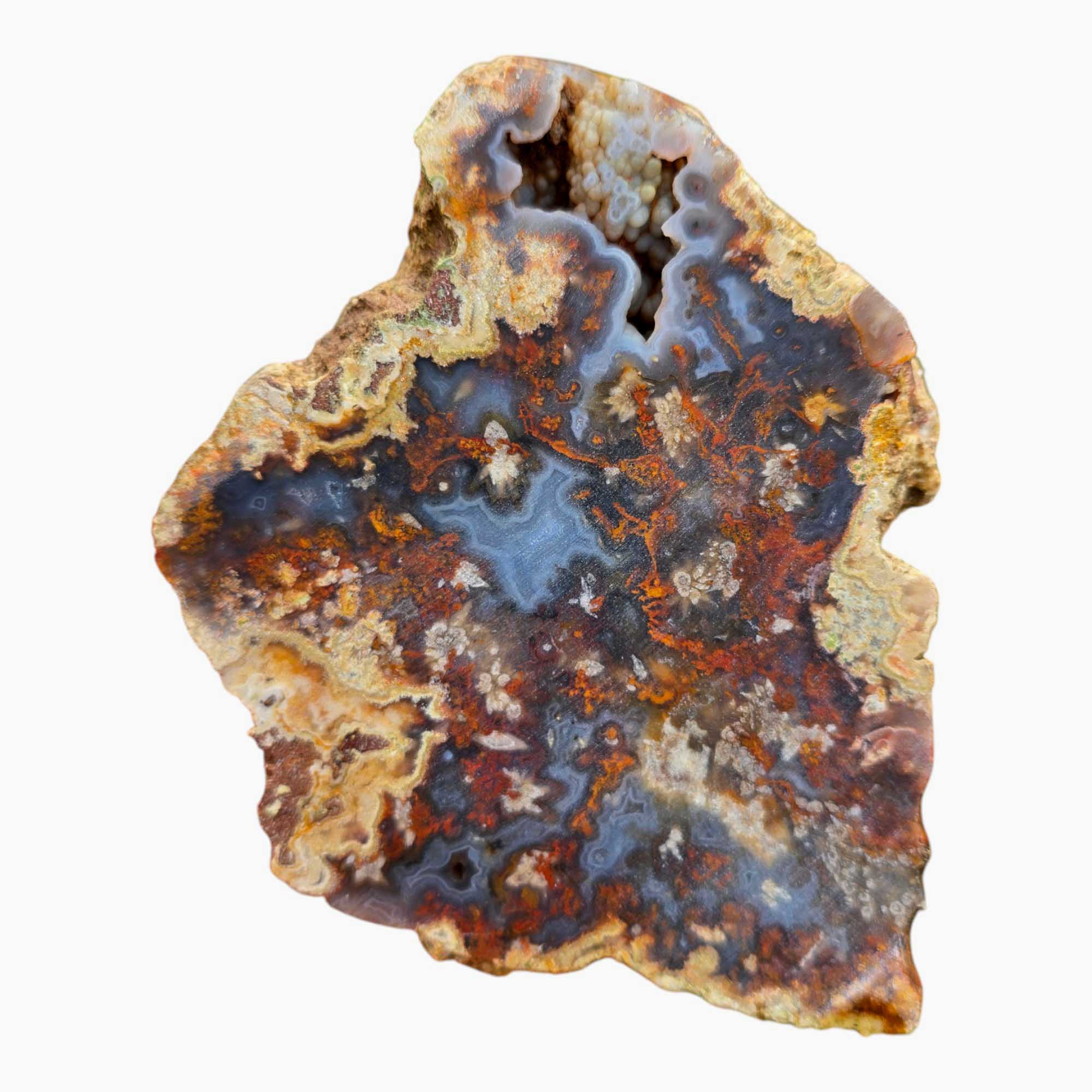 San Carlos Moss Agate Lapidary Cutting Rough Chunk Stone Cut Face