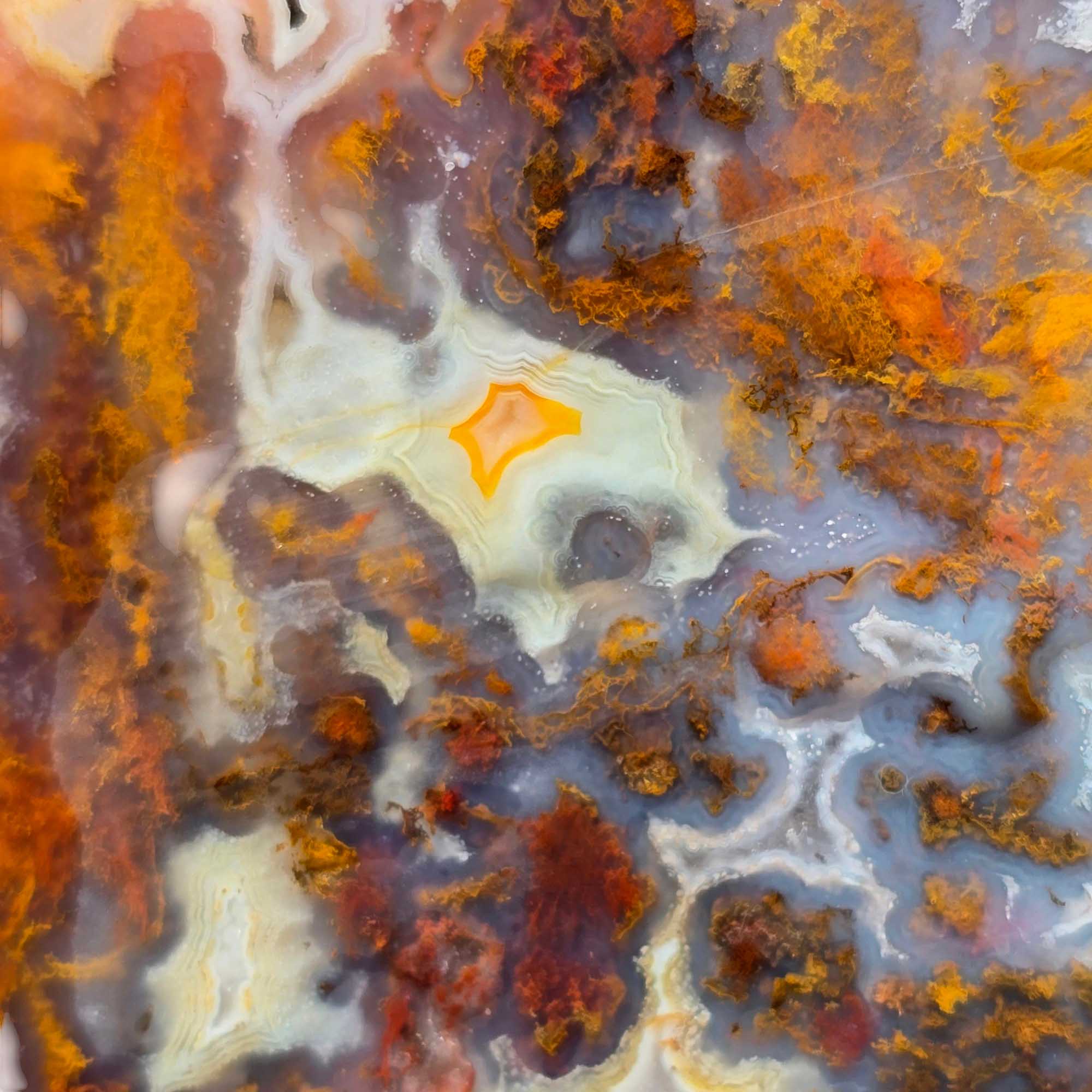 San Carlos Agate Slab Lapidary Stone Slice Cut Rock