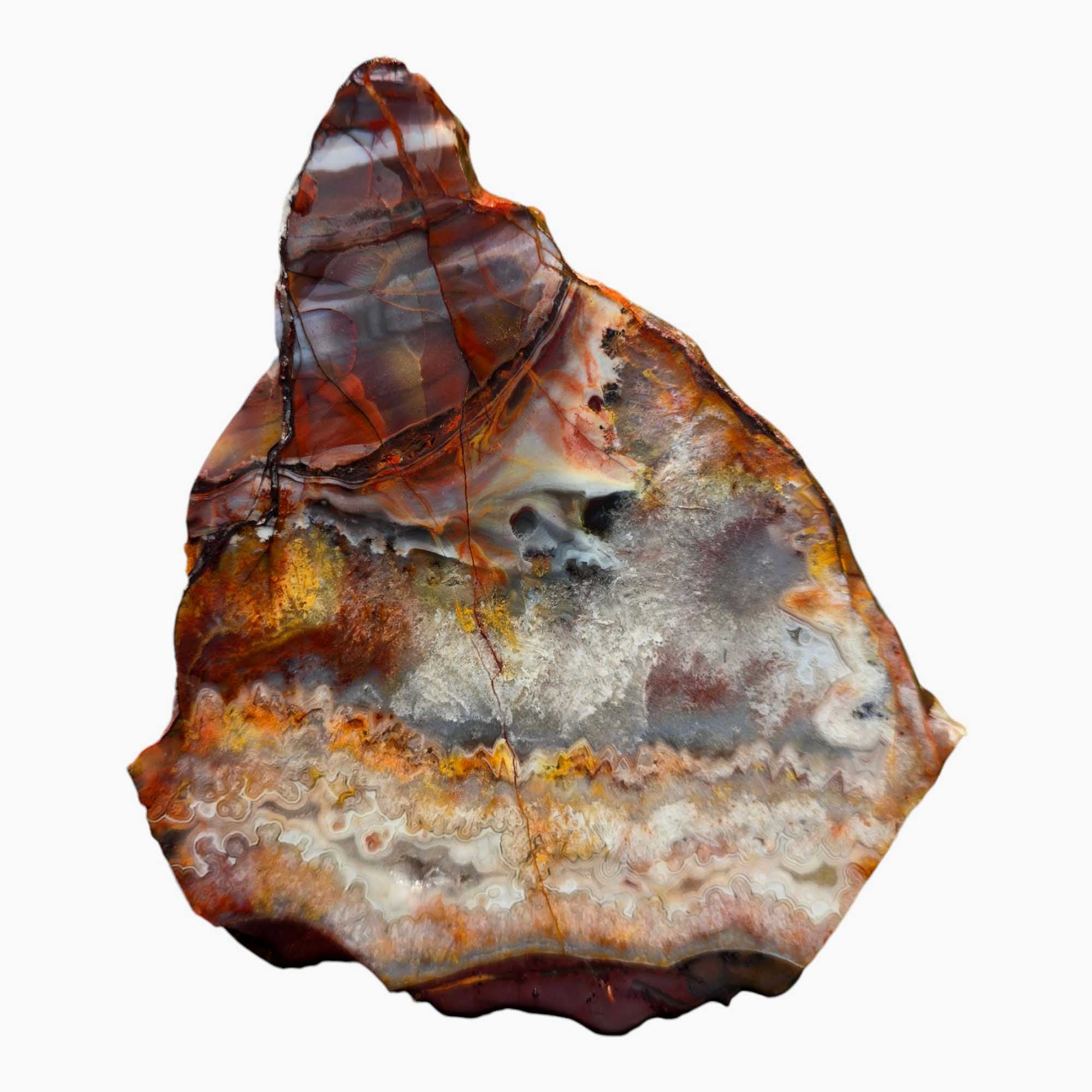 Sarape Jasper Slab Crazy Lace Relative Lapidary Stone Slice Cut Rock