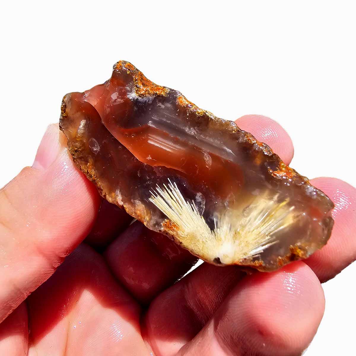 Sagenetic Swazi Agate Rough Chunk