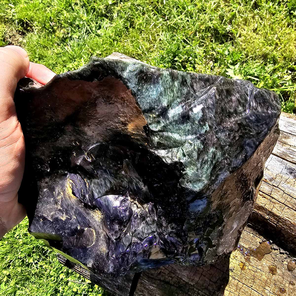 Highgrade Mexican Velvet Obsidian Rough Chunk!