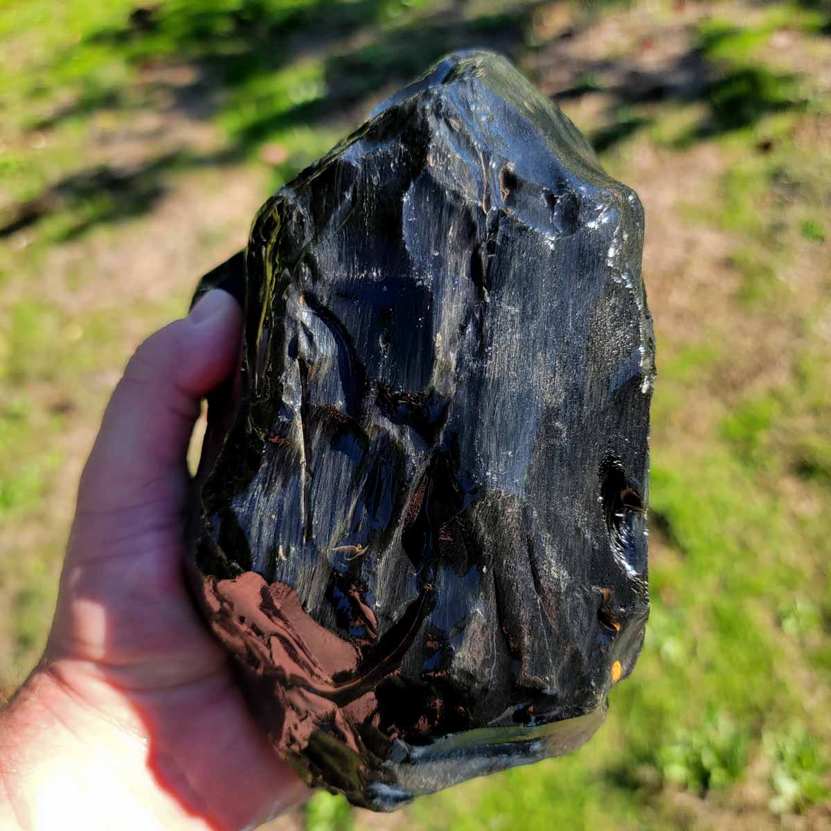 Highgrade Mexican Velvet Obsidian Rough Chunk!