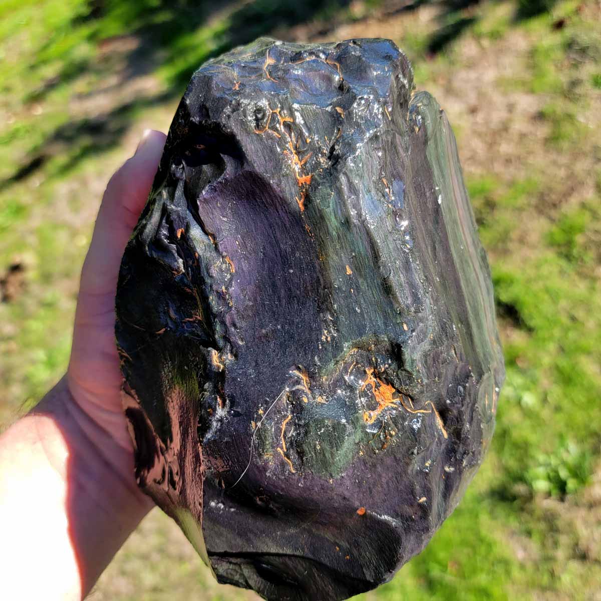 Highgrade Mexican Velvet Obsidian Rough Chunk!