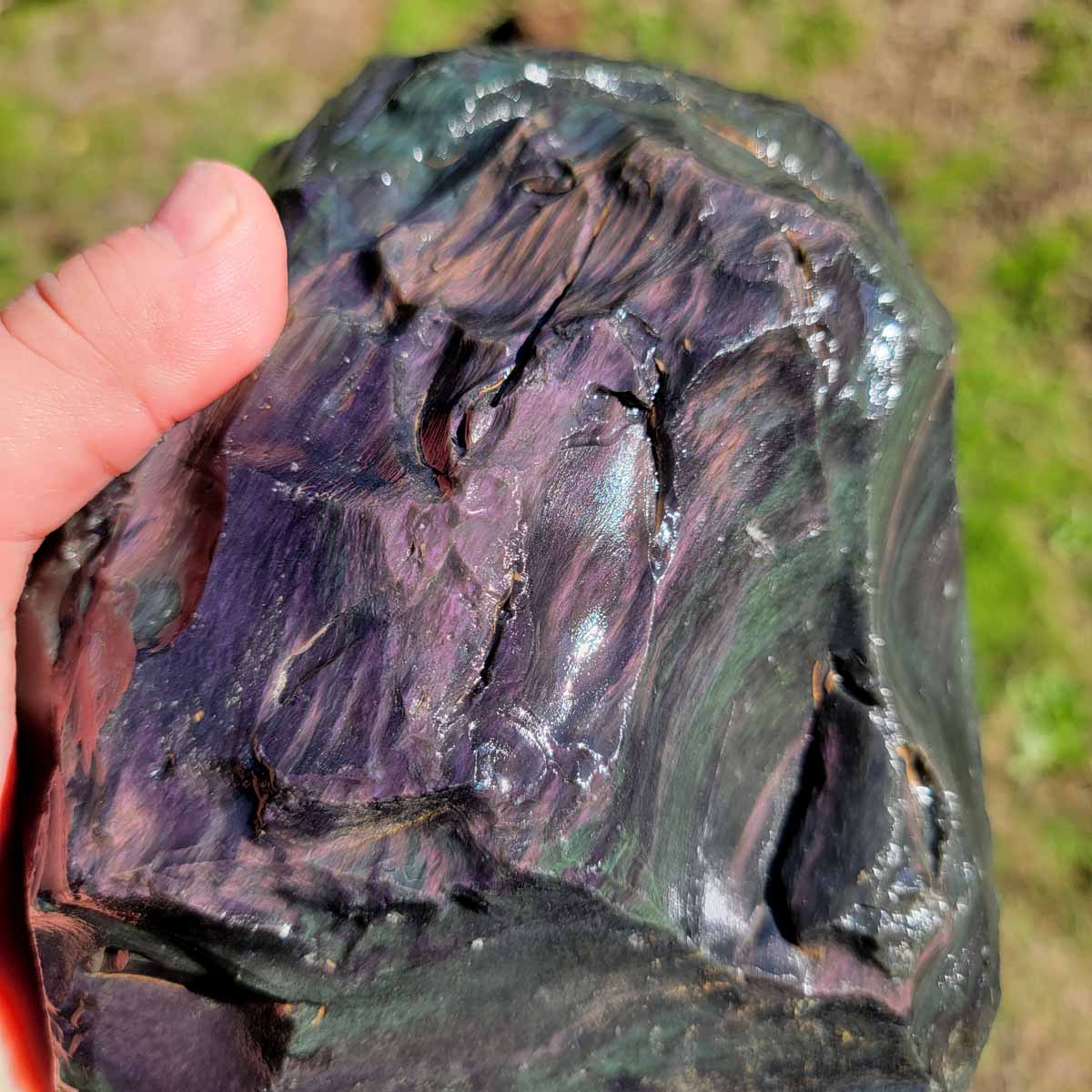 Highgrade Mexican Velvet Obsidian Rough Chunk!