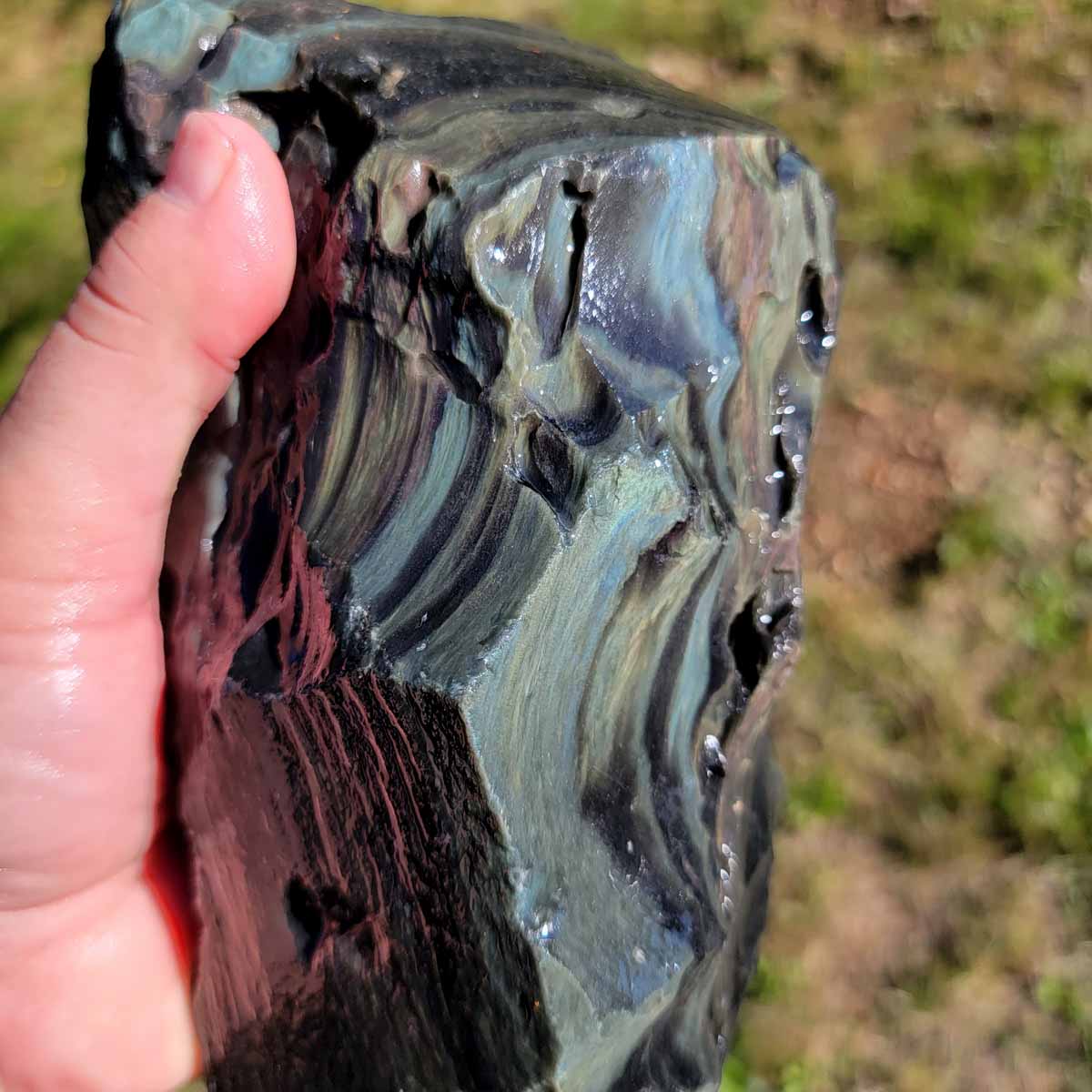 Highgrade Mexican Velvet Obsidian Rough Chunk!