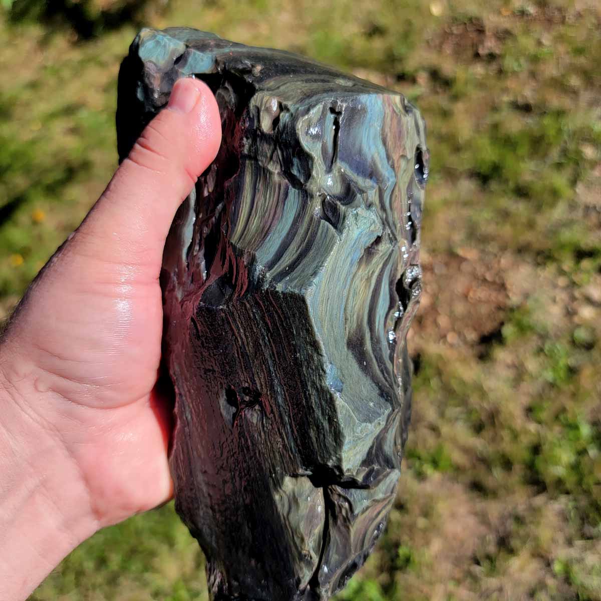 Highgrade Mexican Velvet Obsidian Rough Chunk!