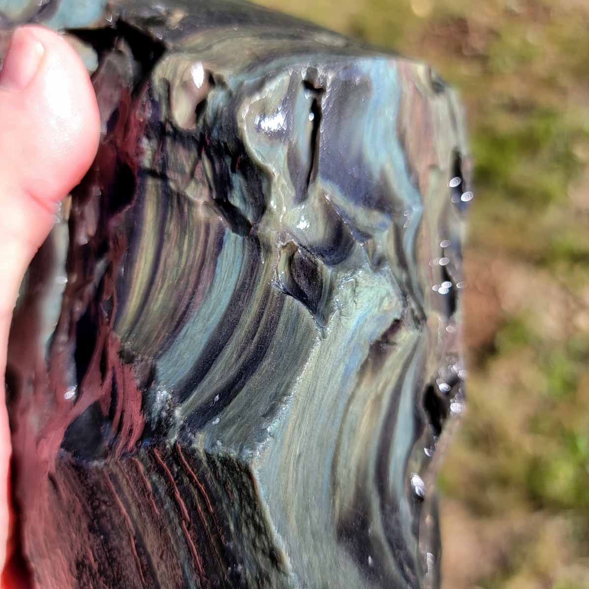 Highgrade Mexican Velvet Obsidian Rough Chunk!