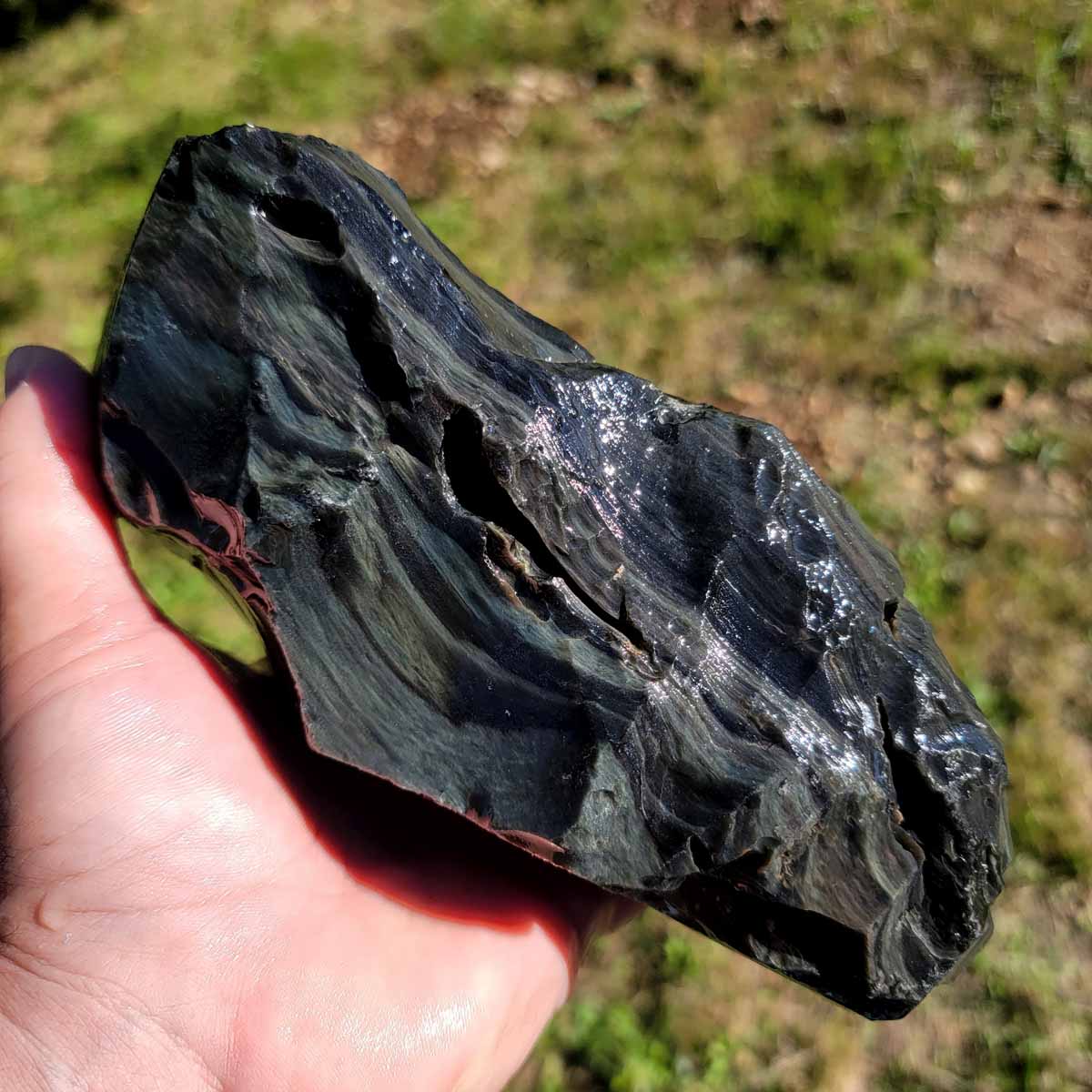 Highgrade Mexican Velvet Obsidian Rough Chunk!