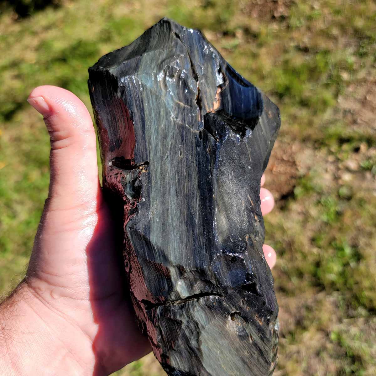 Highgrade Mexican Velvet Obsidian Rough Chunk!