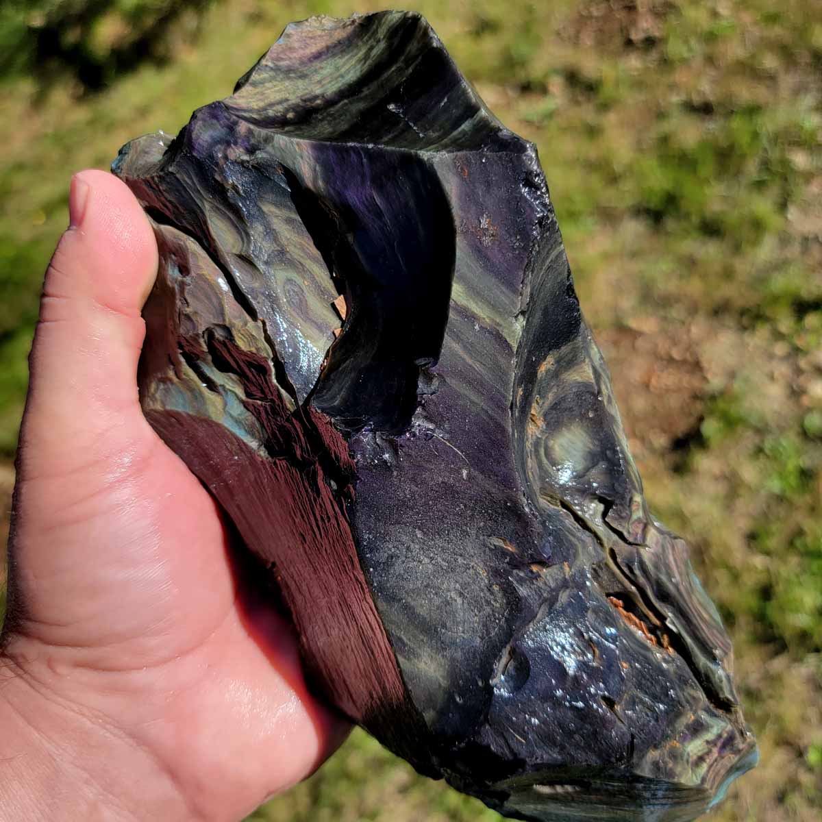 Highgrade Mexican Velvet Obsidian Rough Chunk!