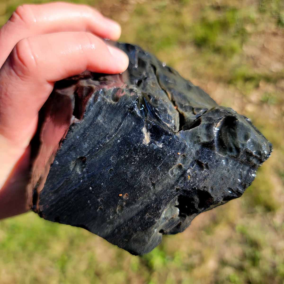 Highgrade Mexican Velvet Obsidian Rough Chunk!