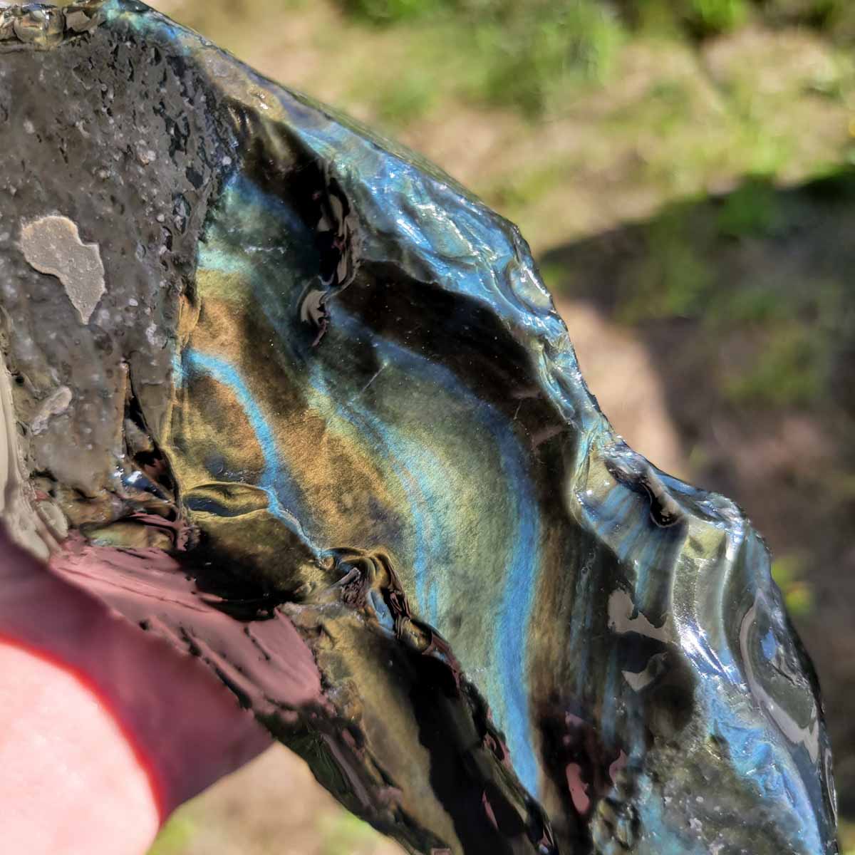 Highgrade Mexican Velvet Obsidian Rough Chunk!