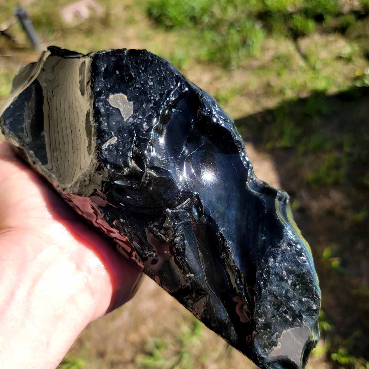 Highgrade Mexican Velvet Obsidian Rough Chunk!