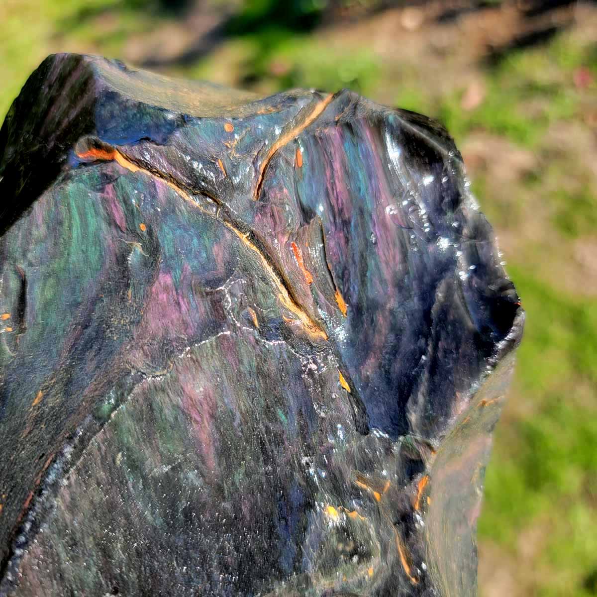 Highgrade Mexican Velvet Obsidian Rough Chunk!