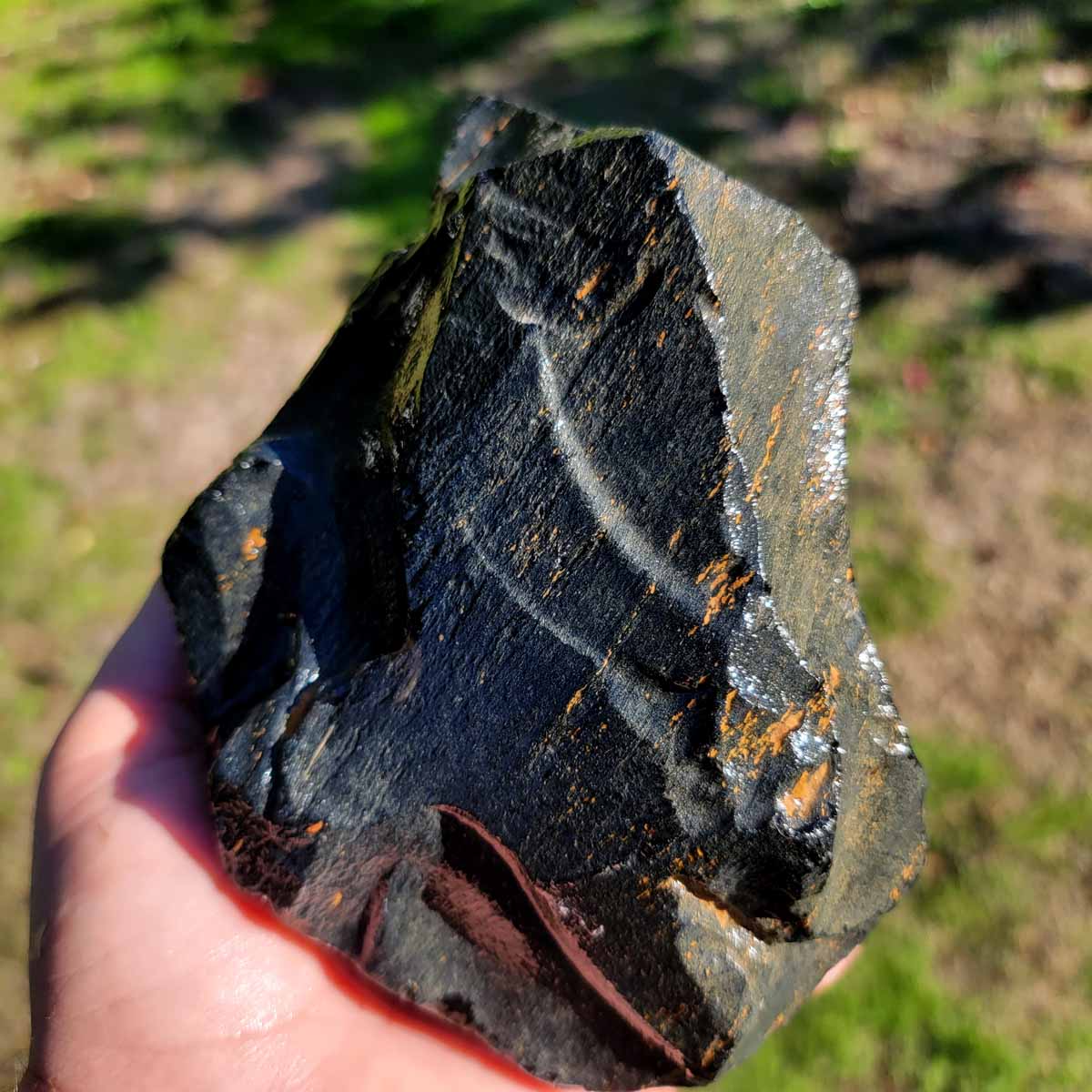 Highgrade Mexican Velvet Obsidian Rough Chunk!