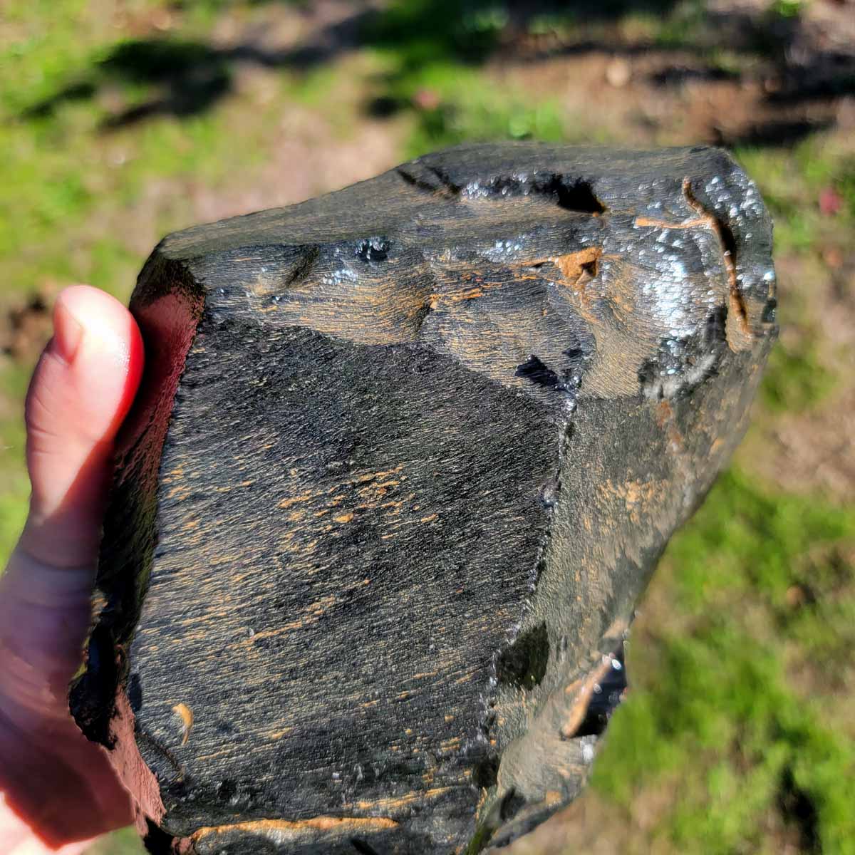 Highgrade Mexican Velvet Obsidian Rough Chunk!