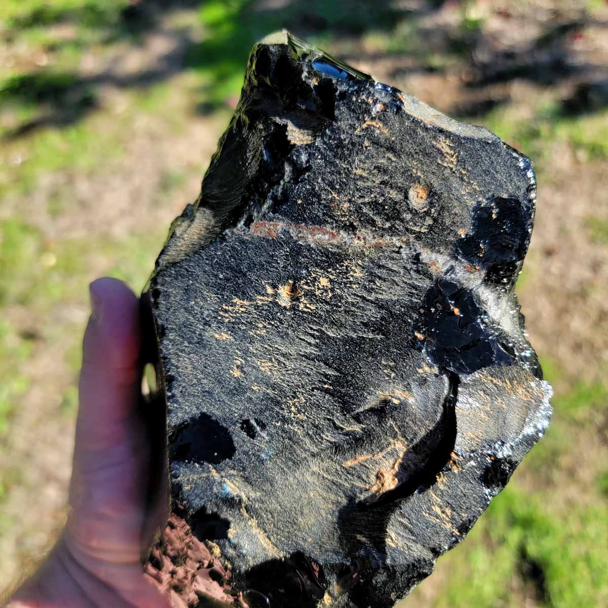 Highgrade Mexican Velvet Obsidian Rough Chunk!