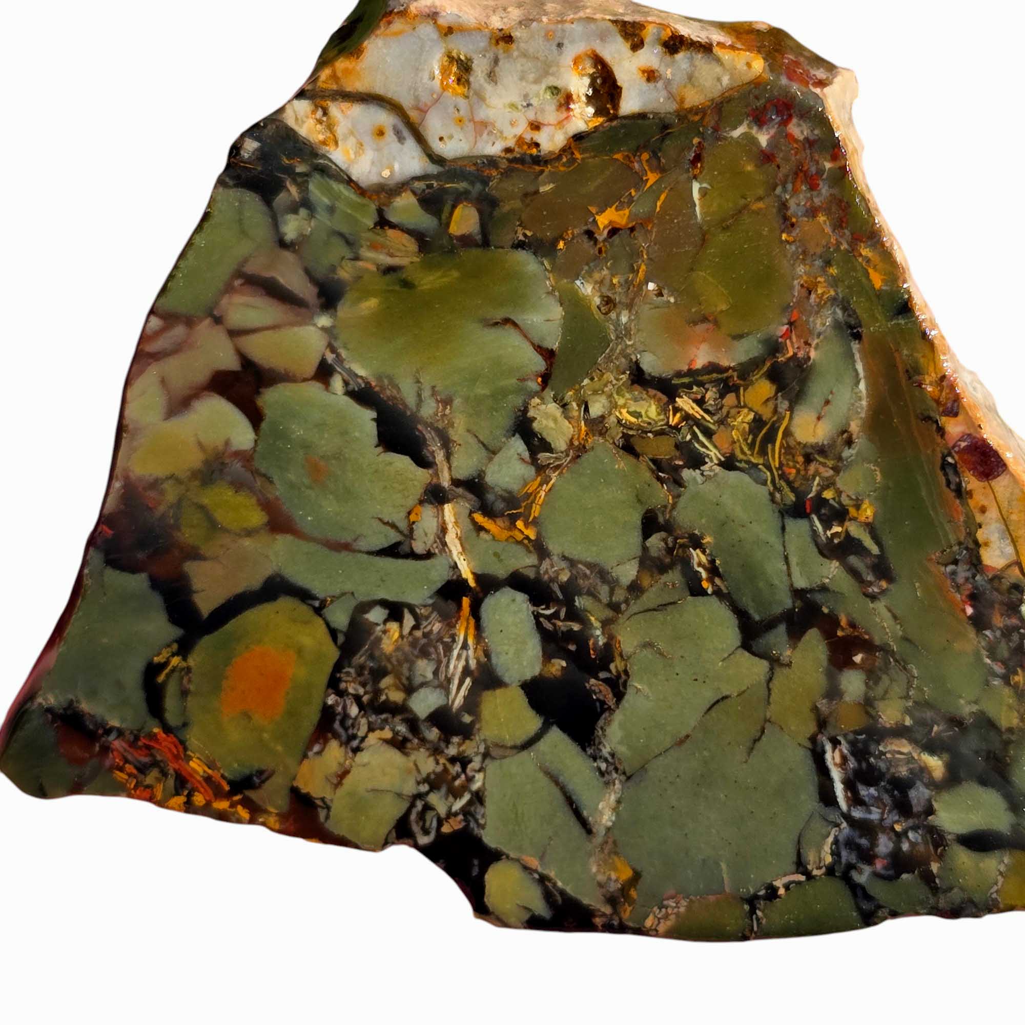 Rare Whisky Creek Brecciated Jasper Slab Lapidary Stone Slice Cut Rock