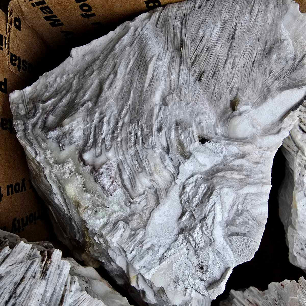 Slicing Rocks Lattice Lace Agate Cutting Rough Flatrate Slicing Stones Rock Box