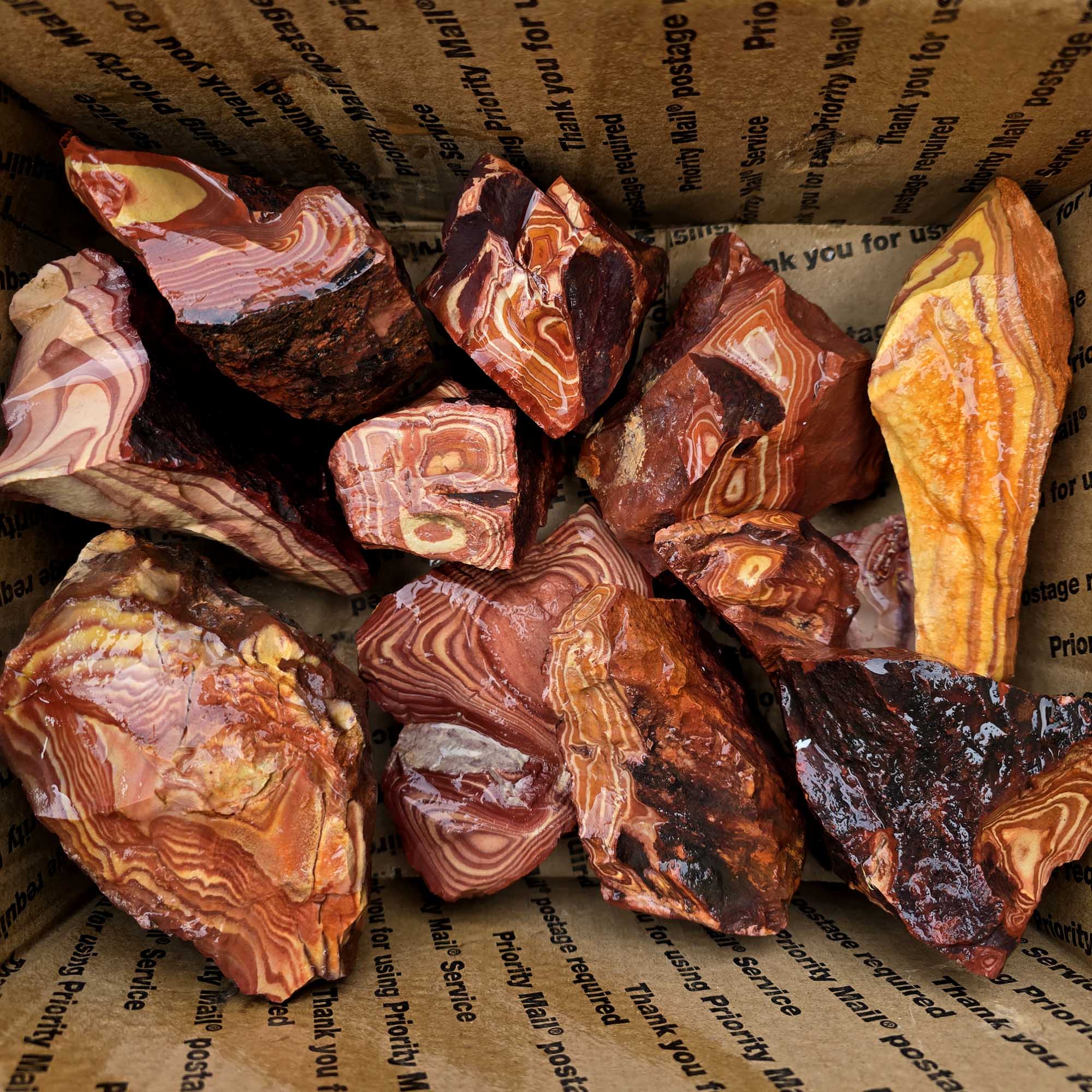 High-Grade Wonderstone Jasper Cutting Rough Flatrate Lapidary Stone