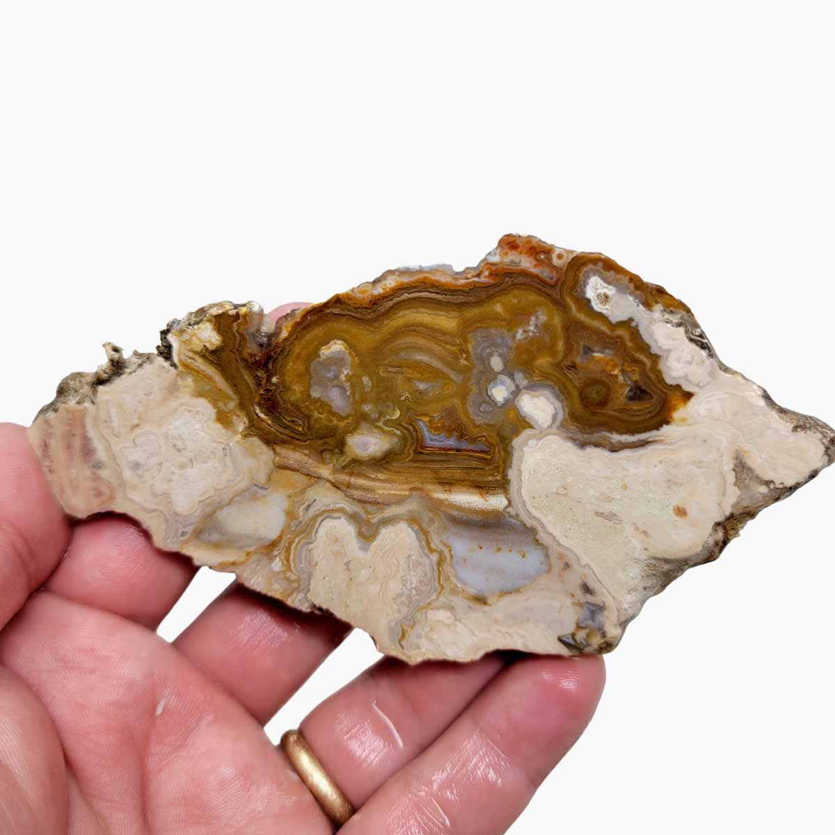 Lysite Agate Wyoming Blizzard Stone Slab! Lapidary Stone Slab!