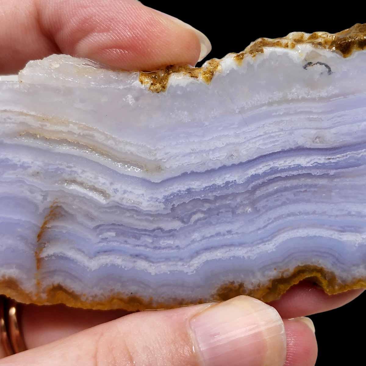 African Blue Lace Agate Slab!  Lapidary Stone Slab! - LapidaryCentral