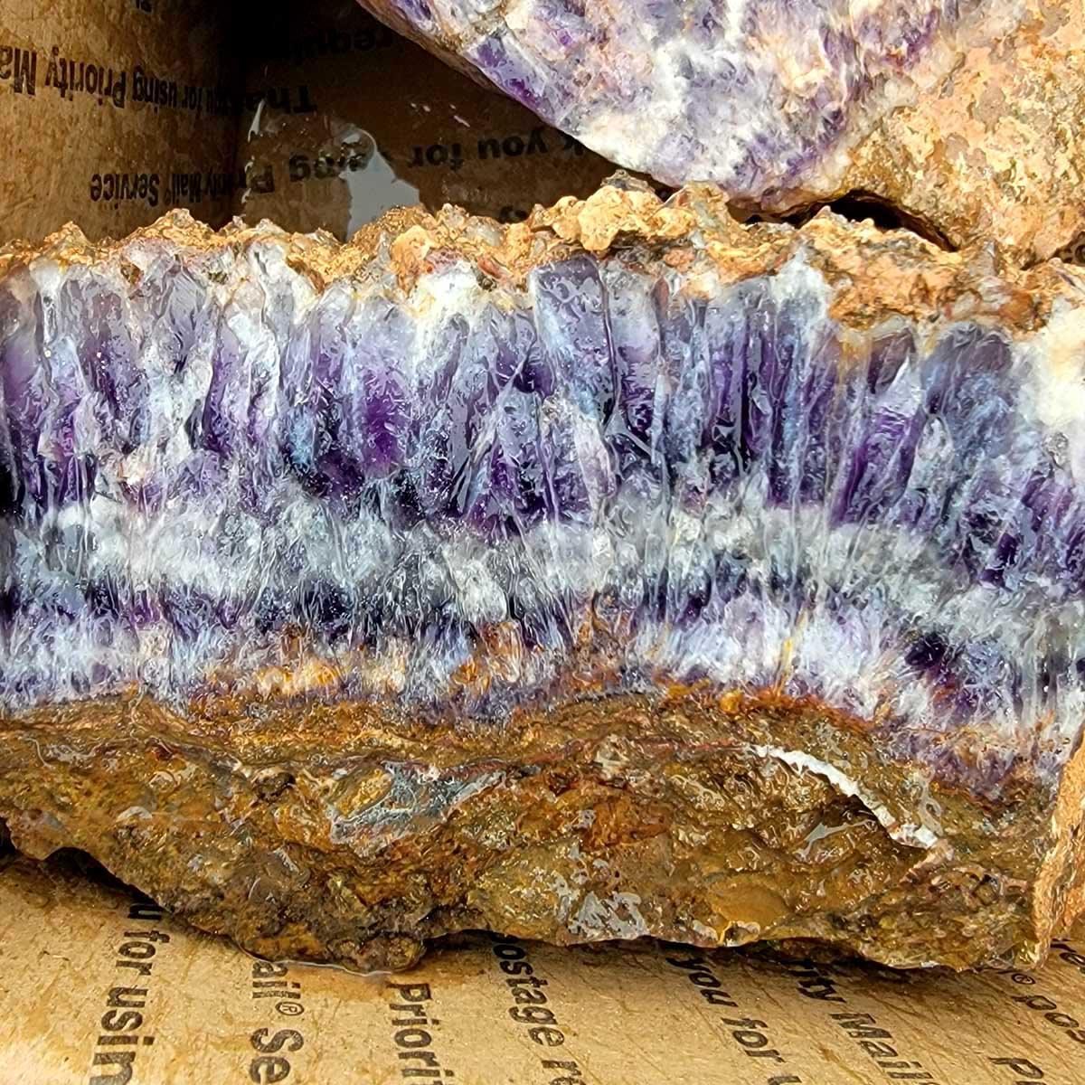 Moroccan Amethyst Lace Cutting Rough Flatrate! - LapidaryCentral