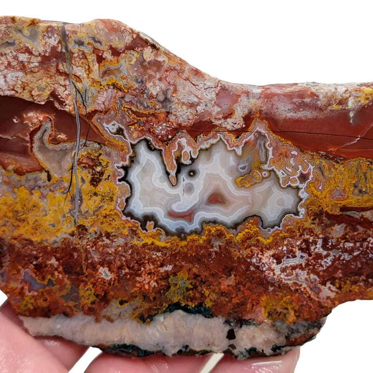 Apple Valley Moss Agate Slab!  Lapidary Stone Slab! - LapidaryCentral