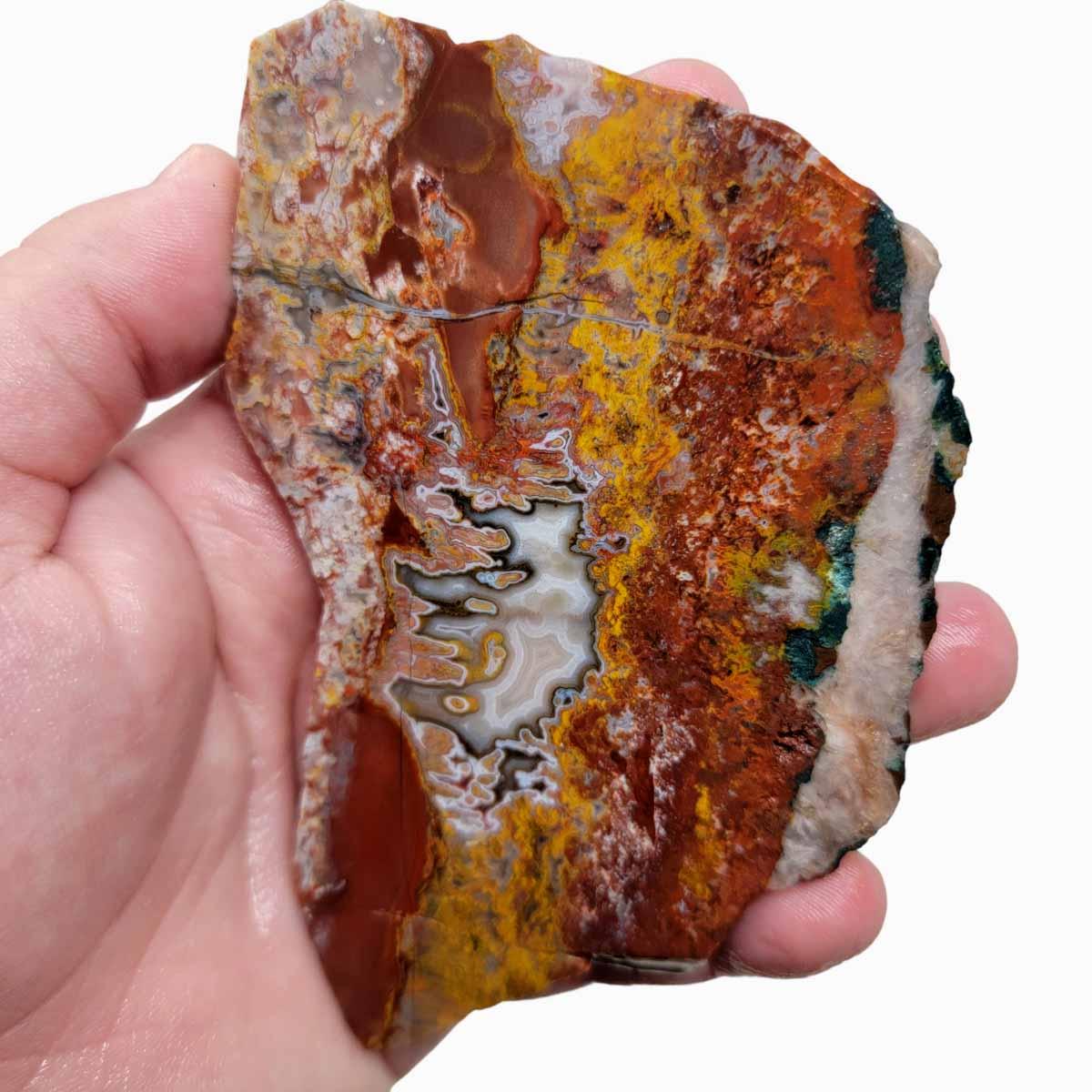 Apple Valley Moss Agate Slab!  Lapidary Stone Slab! - LapidaryCentral