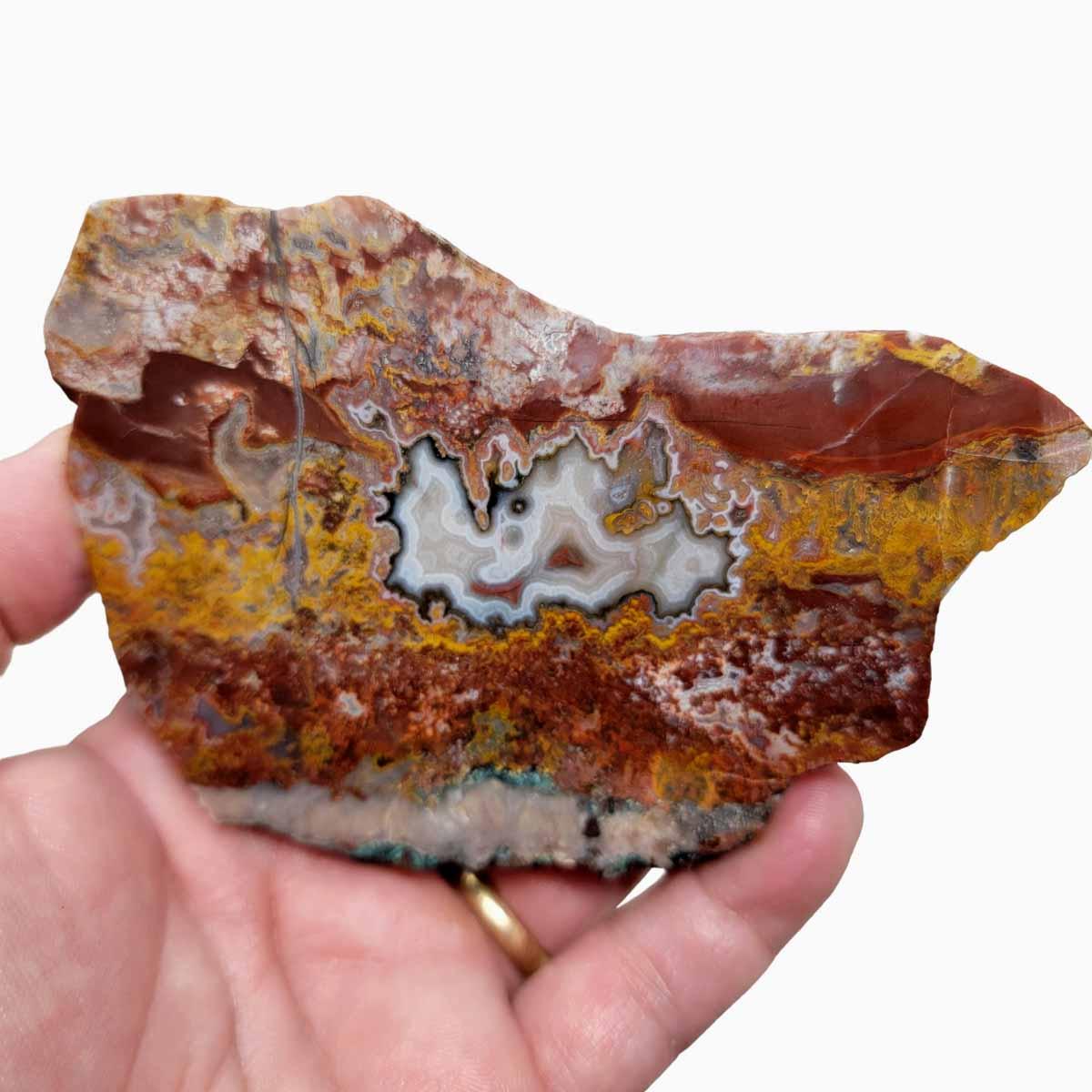 Apple Valley Moss Agate Slab!  Lapidary Stone Slab! - LapidaryCentral