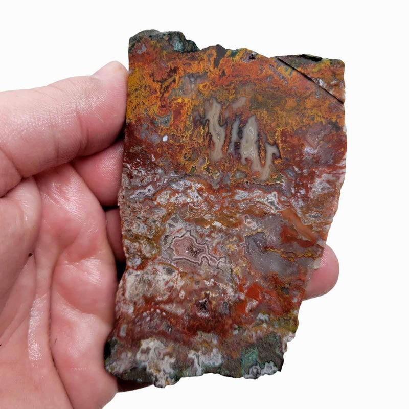 Apple Valley Moss Agate Slab!  Lapidary Stone Slab! - LapidaryCentral