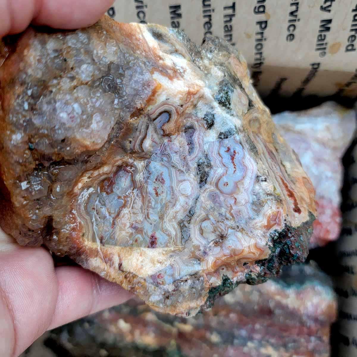 Apple Valley Agate Cutting Rough Flatrate! - Lapidary Central