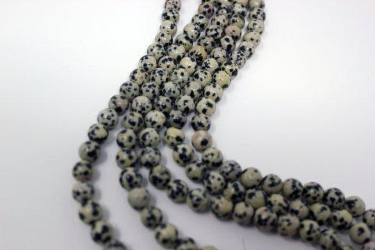 Dalmatian Jasper Marble 8mm Lapidary Bead 15 Inch Strand! - LapidaryCentral