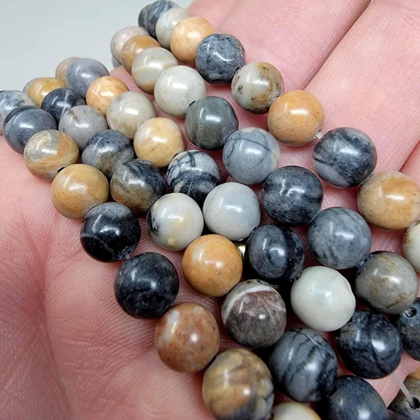 Picasso Jasper Marble 8mm Lapidary Bead 15 Inch Strand! - LapidaryCentral