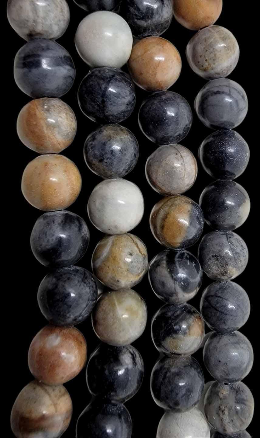 Picasso Jasper Marble 8mm Lapidary Bead 15 Inch Strand! - LapidaryCentral