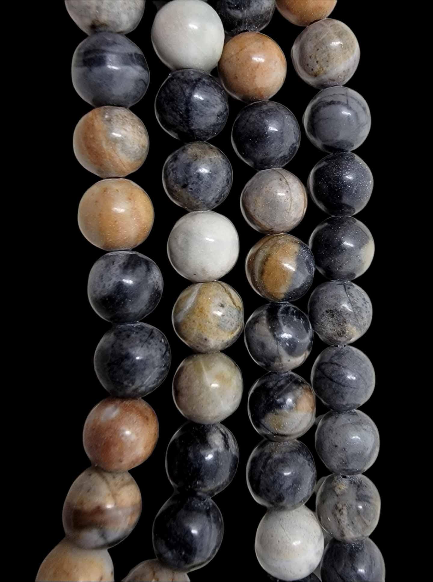 Picasso Jasper Marble 8mm Lapidary Bead 15 Inch Strand! - LapidaryCentral