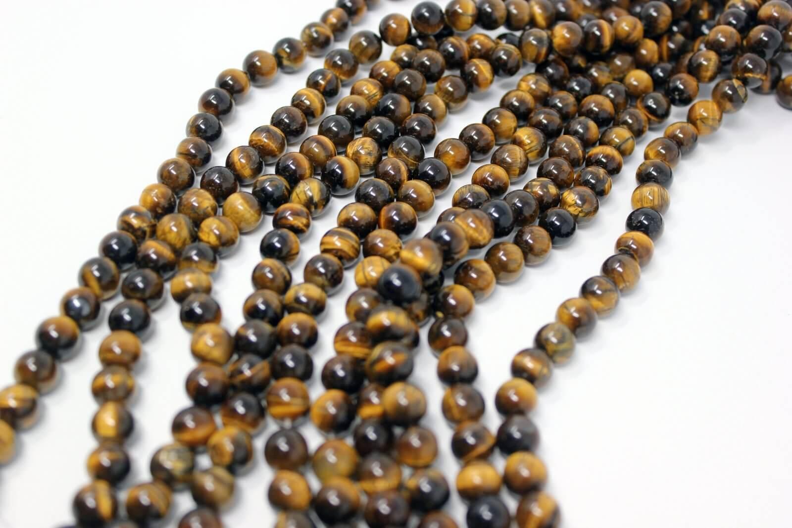 Gold Tigers Eye 8mm Lapidary Bead 15 Inch Strand! - LapidaryCentral