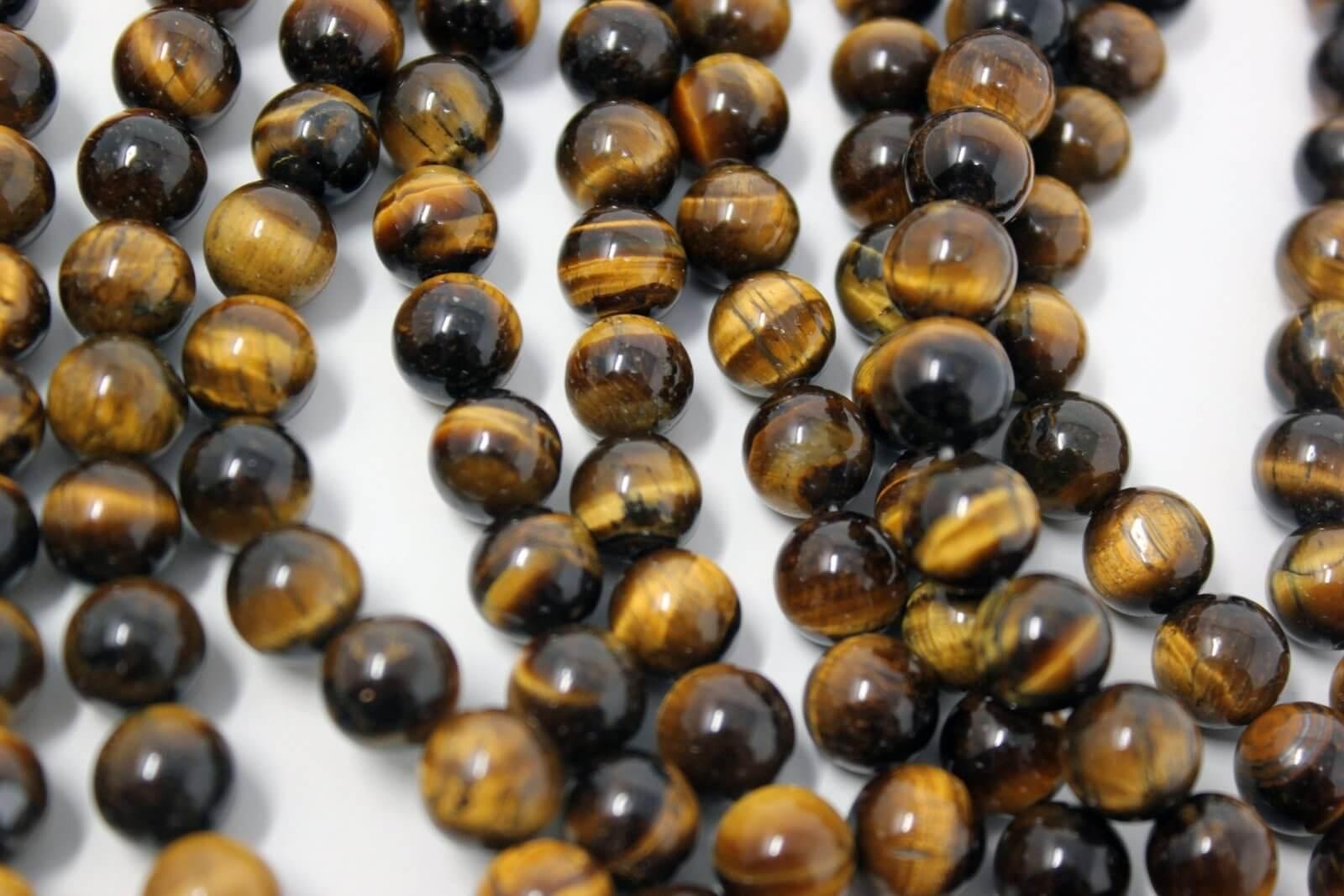 Gold Tigers Eye 8mm Lapidary Bead 15 Inch Strand! - LapidaryCentral