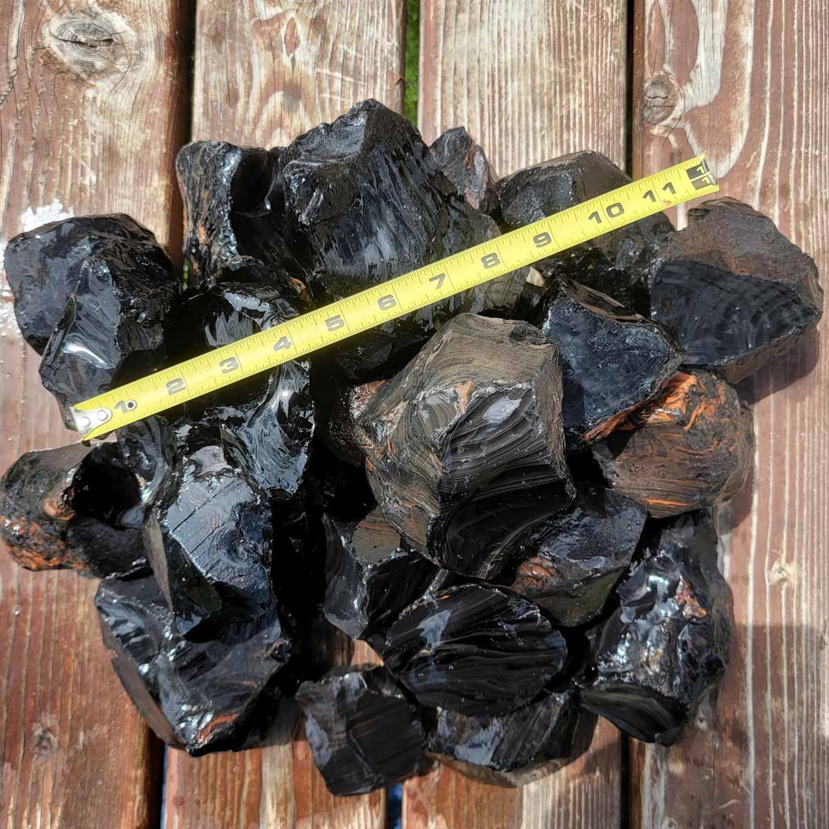 Black Obsidian Rough Old Stock Lapidary Wholesale Material