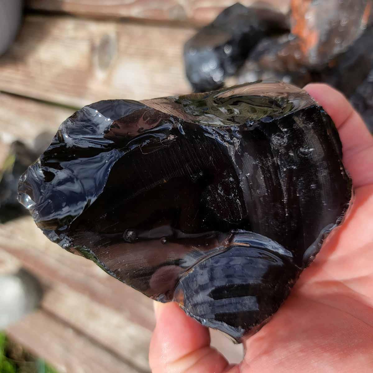 Black Obsidian Rough! Old Stock Lapidary Wholesale Material! - Lapidary Central